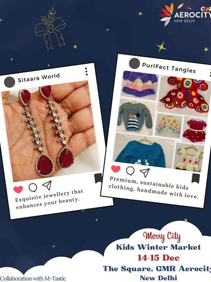 Showcasing exquisite jewellery from Sitaara World and premium, handmade kids' clothing from PuriFect Tangles.