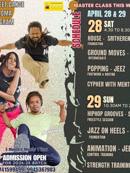 The OGs are here to guide you. Our diploma program is led by our founders and senior mentors, covering everything from House and HipHop Grooves to Animation and strength training. This is your chance to learn from the pioneers.