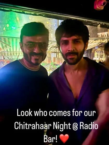 Look who dropped in for our Chitrahaar Night at Radio Bar. It was great to have the charismatic Kartik Aaryan join the party and enjoy the classic Bollywood retro music.