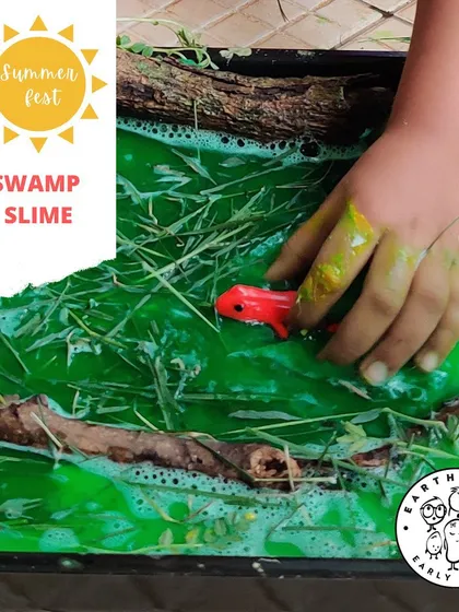 Nothing beats the squish and glee of making swamp slime! This sensory activity is a huge hit, letting our littles explore textures and engage in some wonderfully messy, imaginative play.