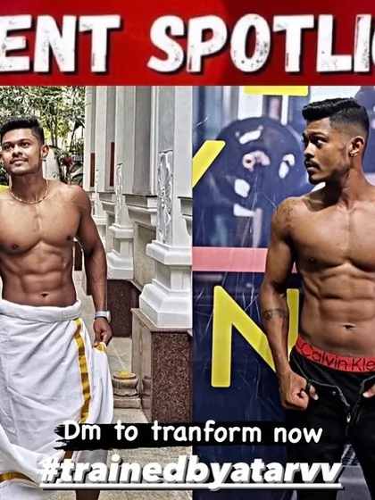 A client spotlight showcasing the 7-week cut. This client's hard work is evident in the visible abs and overall leaner physique.