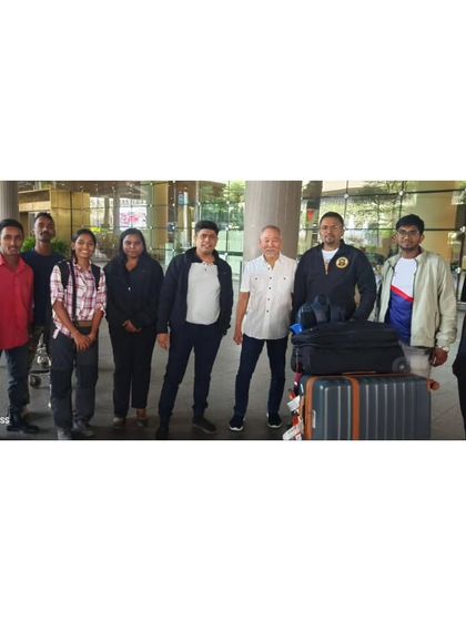 A group photo with Shihan Yokota at the airport. We are thrilled to welcome him to Mumbai to share his expert guidance and the true essence of Budo karate with us.