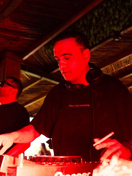 A candid shot from my performance at 9 Bar. The focus is always on the music and the journey, even in the most intense moments.