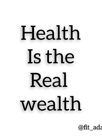 People chase money, status, and possessions, but often neglect the one thing that makes all of it worthwhile. Health is the real wealth. Prioritize it.