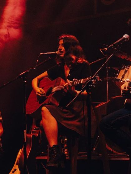 Another angle of our trio performance. The chemistry between us on stage is what makes the music come alive.