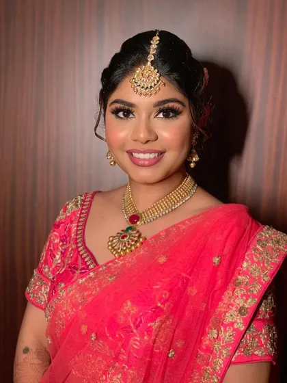 The perfect bridal portrait. Simran's makeup is a beautiful example of soft glam that is both traditional and modern.