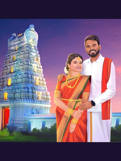 Rachita Burjupati - Custom Portraits & Illustrations Illustrated Wedding Invitations photo 14