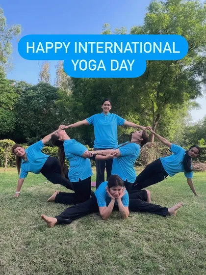 The spirit of our yoga community shines brightest when we come together. This moment from our International Yoga Day celebration shows the teamwork, fun, and support that defines our group sessions.