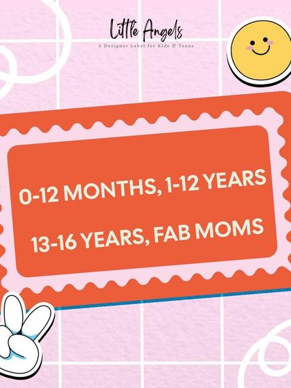 A graphic showing the wide range of ages we cater to, ensuring style for every stage of childhood.