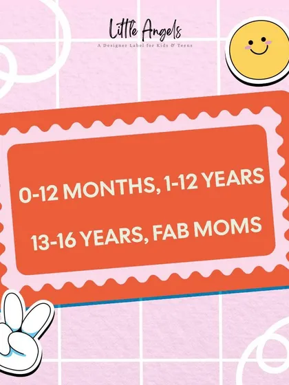 A visual representation of the age groups I design for, including babies, toddlers, young kids, and teens. I also offer select designs for mothers.