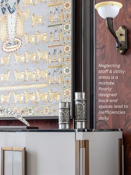 Mistake to avoid: Neglecting staff and utility areas. Poorly designed back-end spaces lead to daily inefficiencies and can compromise the luxury experience.