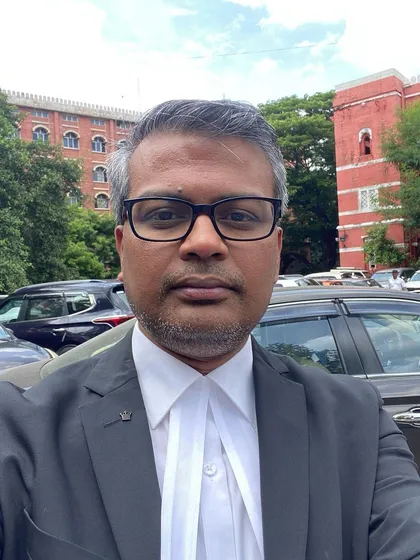 At the Madras High Court in Chennai to argue a bail application in a CBI case, demonstrating the nationwide scope of my criminal defense practice.