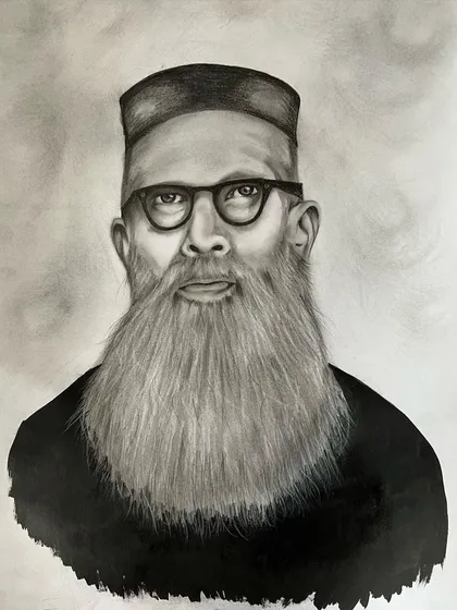 I believe a great portrait captures the soul. This custom charcoal piece was about bringing out the wisdom and character in his expression through detailed shading and contrast.