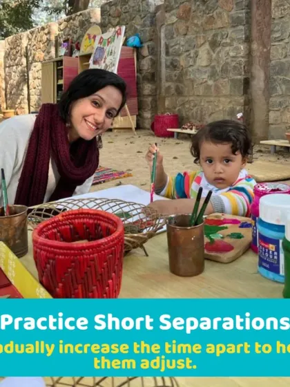 Practicing short separations is a great way to help your child adjust to preschool and ease separation anxiety.