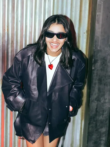 All smiles during the H&M x Lollapalooza event. It was a great fusion of fashion and music, bringing a cool, underground vibe to a mainstream festival.