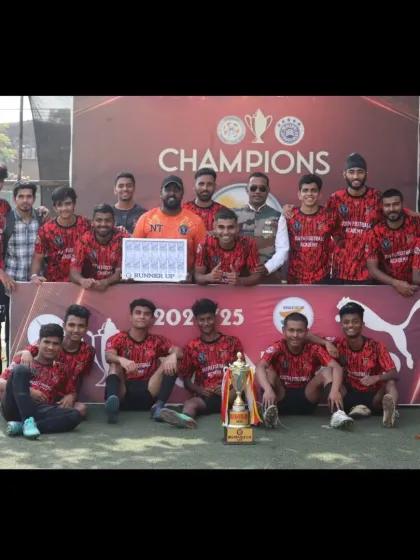 The team celebrating their runner-up finish in the Republic Cup. This achievement is a testament to their resilience and spirit throughout the competition.