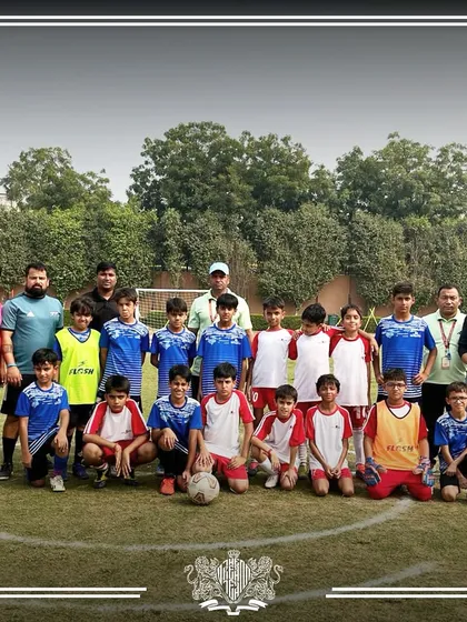 Champions in the making. Our U-10 boys from Shiv Nadar School, managed under our School Sports Program, celebrating their victory at the Regalia Sports Bonanza. We build winning habits from the very first kick.