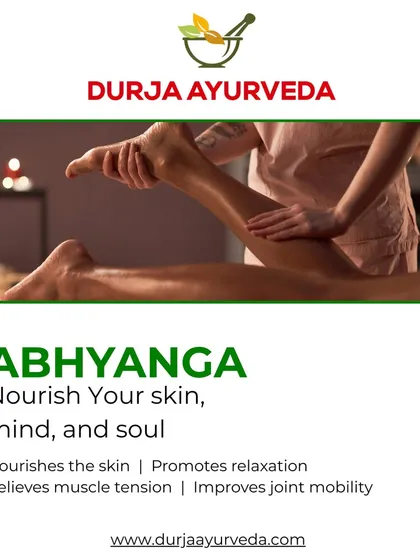 This is our Abhyanga full-body massage, a cornerstone of Ayurvedic wellness. We use warm, medicated herbal oils to nourish the skin, relieve muscle tension, and improve joint mobility, leaving you feeling completely rejuvenated.