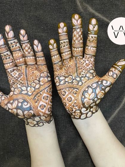 A detailed front-hand design for a bridesmaid.