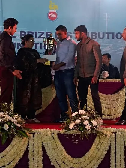 A proud moment for Bright Cricket Club as we receive the championship trophy at a DDCA event. This victory is a result of our team's collective heart, fight, and relentless passion for the game.