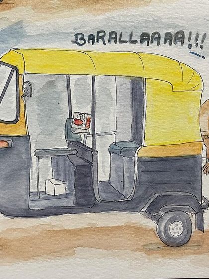 The classic 'Baralla' (Won't come) refusal, a moment of frustration for commuters captured with humor.