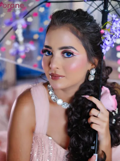 A stunning close-up that captures the bright, wide-eyed look of a Disney princess.