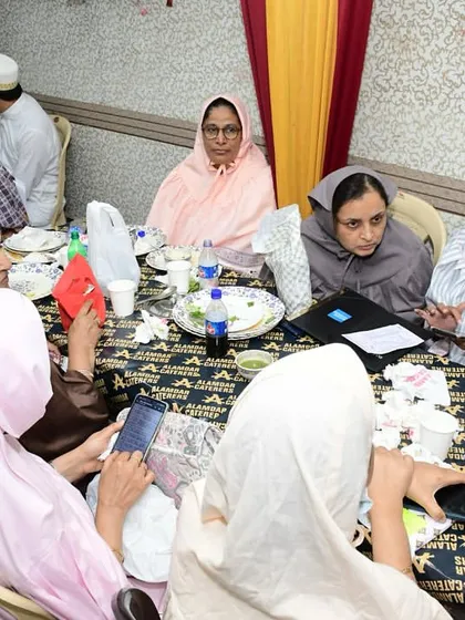 A group of ladies enjoying their Iftar party with us.
