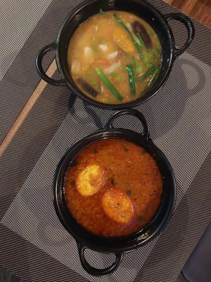 We have delicious vegetarian options too. Here is a Naga-style mixed vegetable stew and a simple, home-style egg curry, both full of flavour.