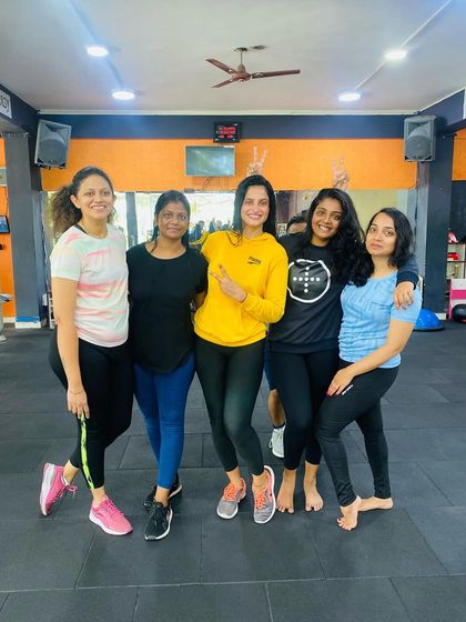 The ladies of the gym, celebrating another great session.