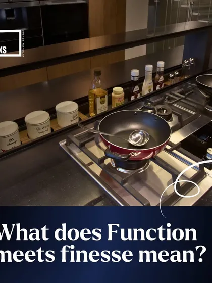 This image shows a hob with an integrated spice rack right behind it, keeping essential masalas within arm's reach while cooking.