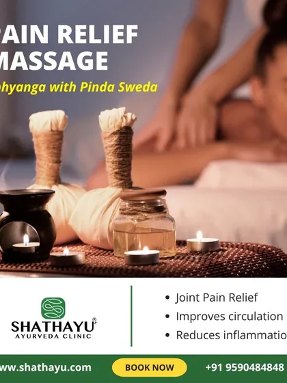Abhyanga with Pinda Sweda is one of my best pain relief massages. This therapy combines a warm oil massage with a hot herbal poultice, which work together to relieve joint pain, reduce inflammation, and improve circulation.