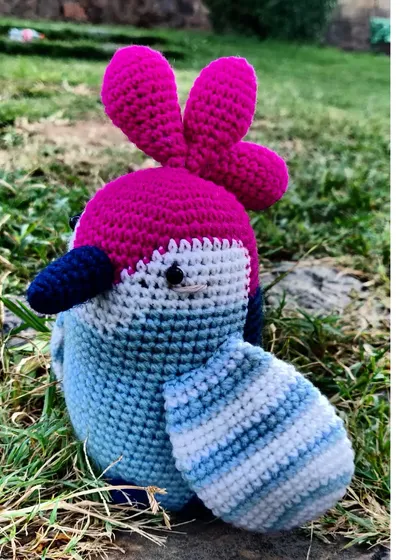 Chikoo the bird is off on a heritage walk. My amigurumi characters love to explore. This little bird is a great pocket-sized friend for any adventure.