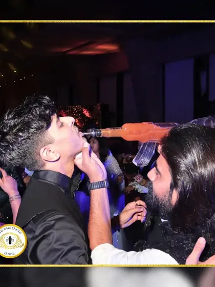 A direct pour for a guest in the middle of the party. This personal touch ensures everyone feels like a VIP and is part of the action.