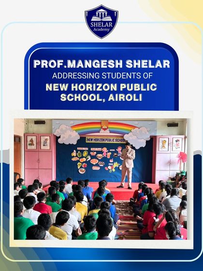 Here I am addressing the bright minds of New Horizon Public School. These outreach programs allow us to connect with students early and guide them on career choices and competitive exam preparation.
