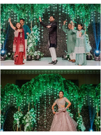 This Sangeet was filled with rhythm and grace. We focus on capturing the twinkle in the performers' eyes and their elegant moves, ensuring the feeling of the night is preserved.