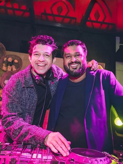 A happy moment with party host Richard Mathew at Seven Rivers, Taj MG Road. Collaboration is key to great events.