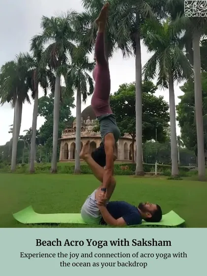 Experience the joy and connection of acro yoga with the ocean as your backdrop. This practice is a beautiful blend of yoga, acrobatics, and trust.