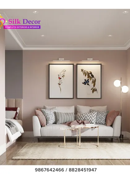 This project shows a compact yet elegant living area. We provided a custom-sized white sofa, perfectly proportioned for the space, and paired it with a delicate marble coffee table. This demonstrates our ability to create beautiful furniture for rooms of any size.