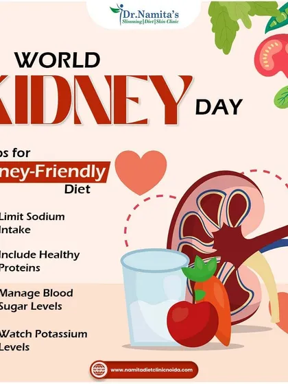 On World Kidney Day, let's remember these key tips for a kidney-friendly diet. Limiting sodium and managing blood sugar are vital for keeping your kidneys healthy.