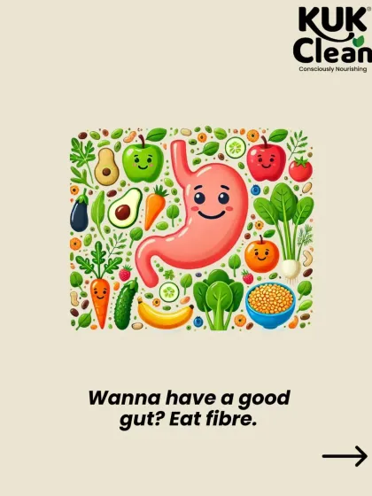 Want a healthy gut? The answer is simple: eat fiber. This graphic illustrates how a diet rich in fruits, vegetables, and whole grains is the foundation for good digestive health.