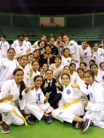 Another happy group photo of our female competitors, a testament to the empowering environment we cultivate.