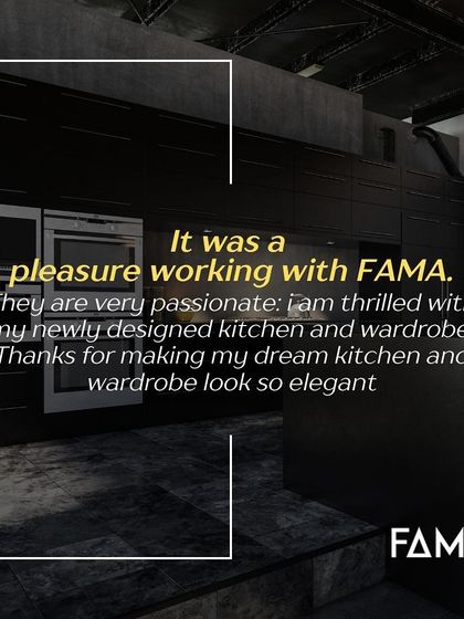 "I am thrilled with my newly designed kitchen and wardrobe." Client feedback like this is what drives us. It’s a pleasure to transform a client's dream into an elegant reality.