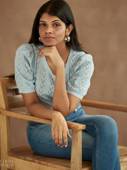 A relaxed lifestyle portrait taken in my studio. This style is great for personal branding, showing a more casual and personal side of your professional identity.