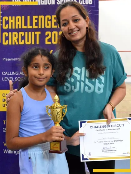 First place feels great. A young champion smiles with her trophy at the Challenger Circuit 2025.