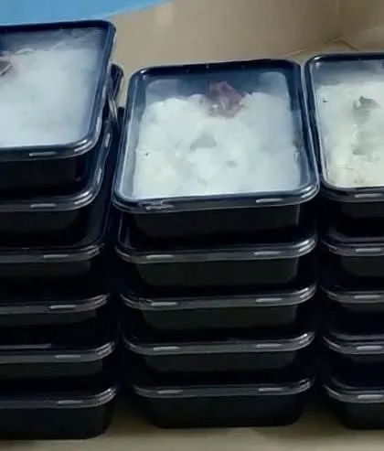 I feel blessed to be able to serve the community. Here is a simple meal of curd rice I prepared for the residents of an old age home.
