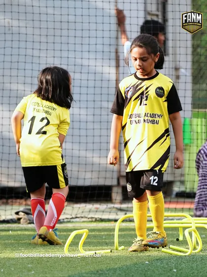 Girls in the game, leading the way. Here, two of our young players work on their agility and footwork through ladder drills. I provide a supportive environment where female athletes can thrive and master their skills.