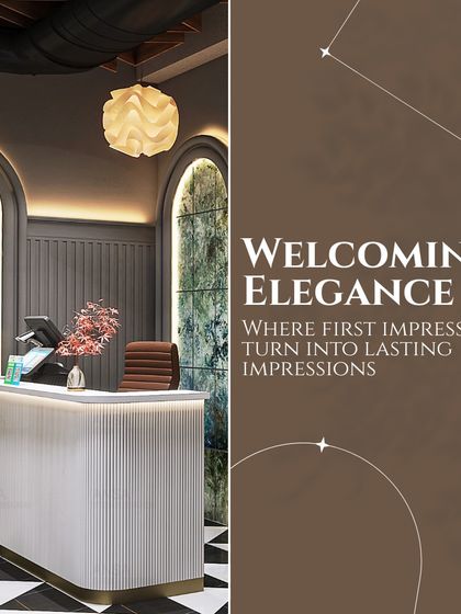 A reception area is a brand's first impression. I designed this desk with clean, fluted details and soft backlighting to exude warmth, luxury, and sophistication from the moment a visitor steps through the door.