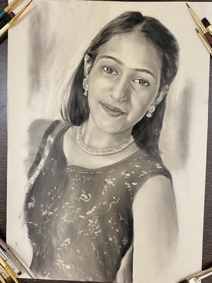 Realistic Charcoal & Dry Brush Sketches photo 67