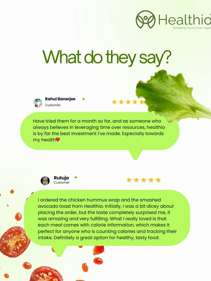 Our community is the best. Here are a couple of reviews from happy customers who love that our food is tasty, filling, and comes with calorie information, making it easy to track their health goals.