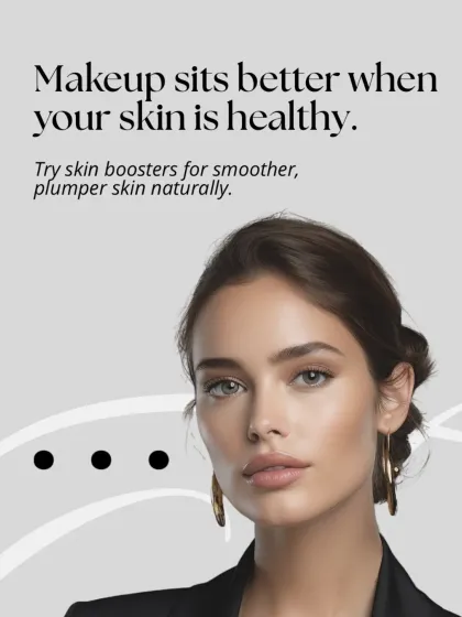 Healthy skin is the best base for makeup. If you find your foundation looks cakey or doesn't sit right, it might be your skin's texture. Skin boosters create a smoother, plumper canvas, so your makeup glides on effortlessly.